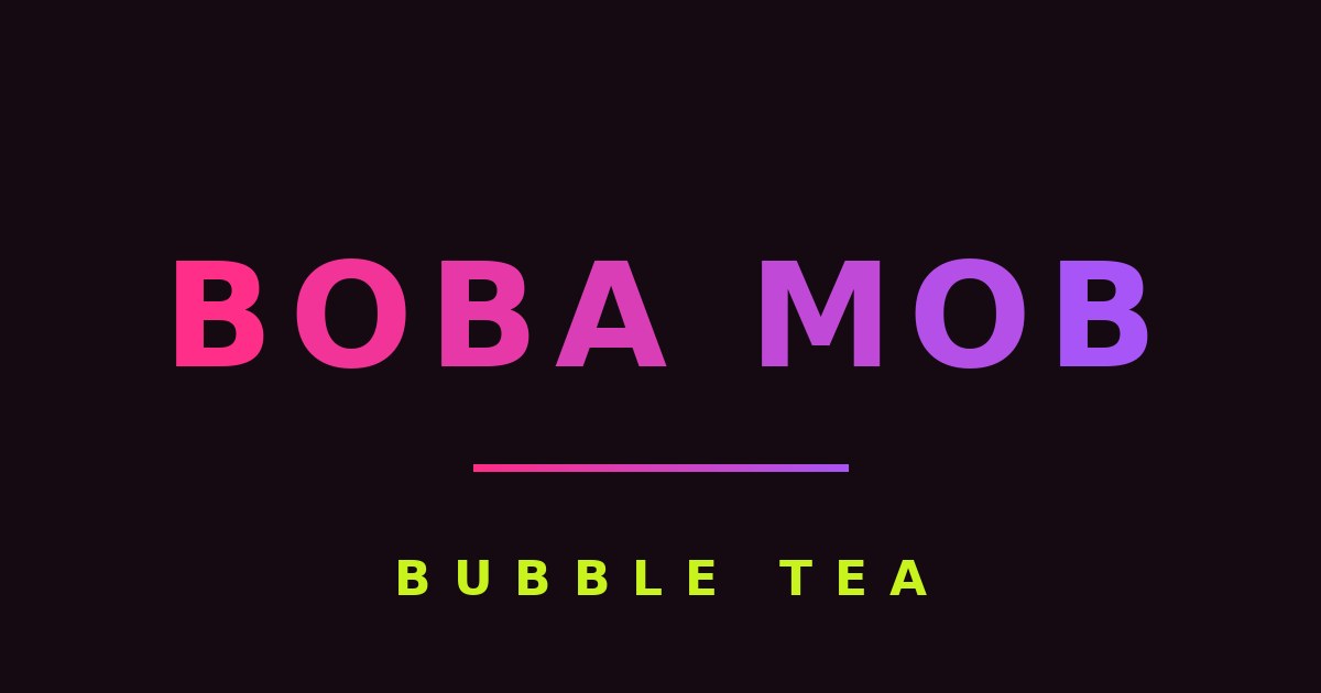 Boba Mob website concept preview