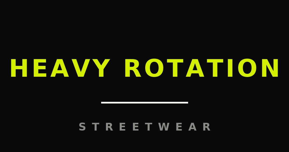 Heavy Rotation Streetwear website concept preview