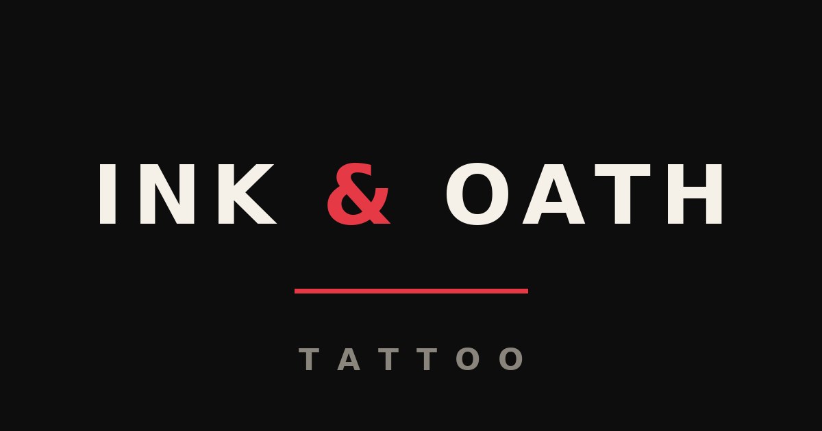 Ink & Oath Tattoo website concept preview