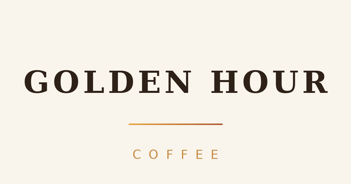 Golden Hour Coffee website concept preview