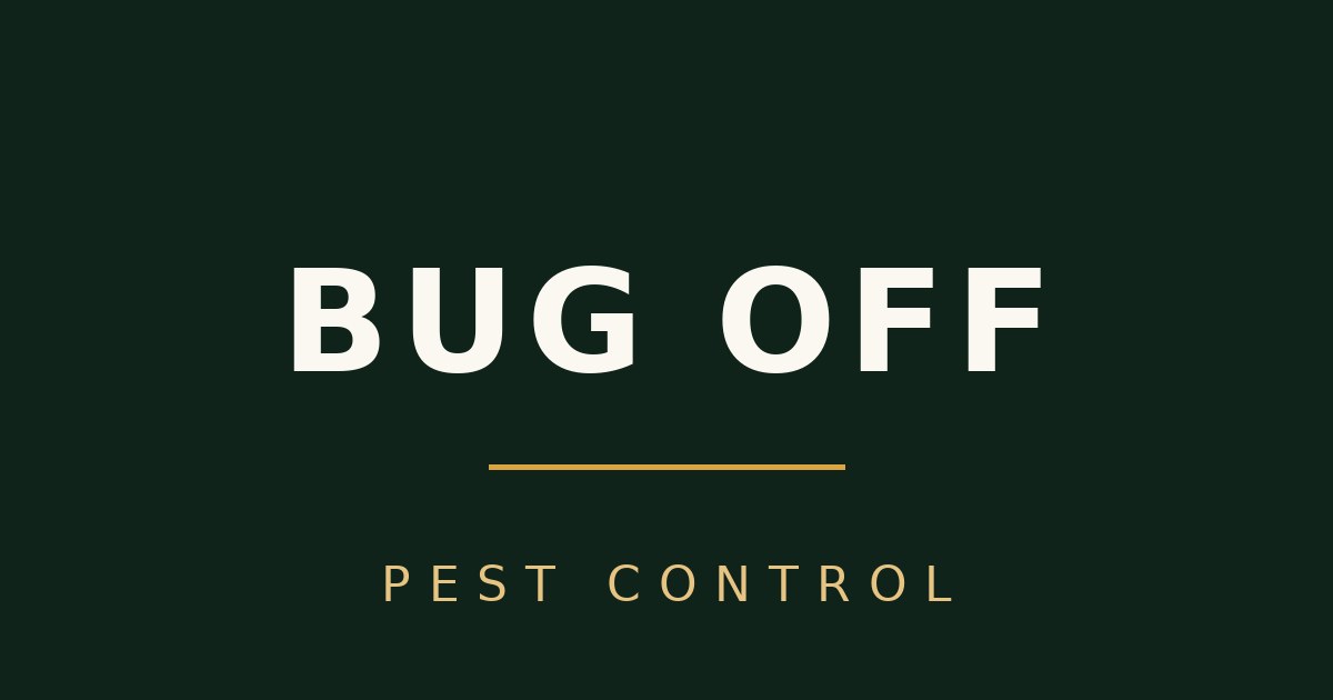 Bug Off Pest Control website concept preview