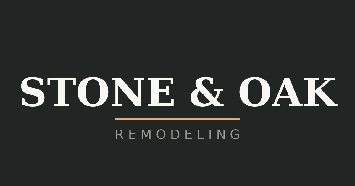 Stone & Oak Remodeling website concept preview